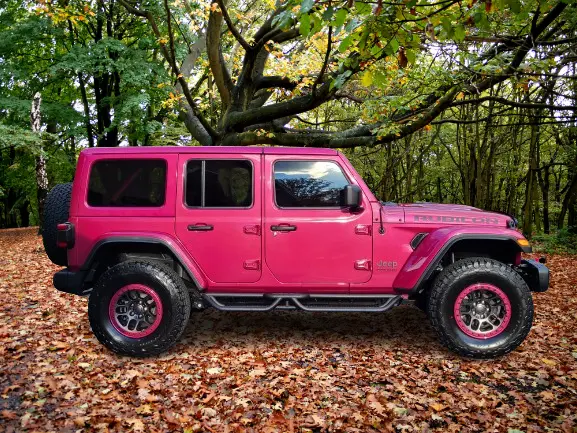 Pink jeep wrangler Tuscadero